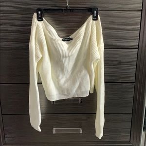 Off the shoulder sweater